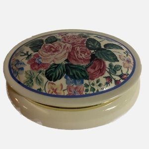 Vintage 1998 PS Limited Edition Oval Jewelry Music Trinket Box Case SEE>